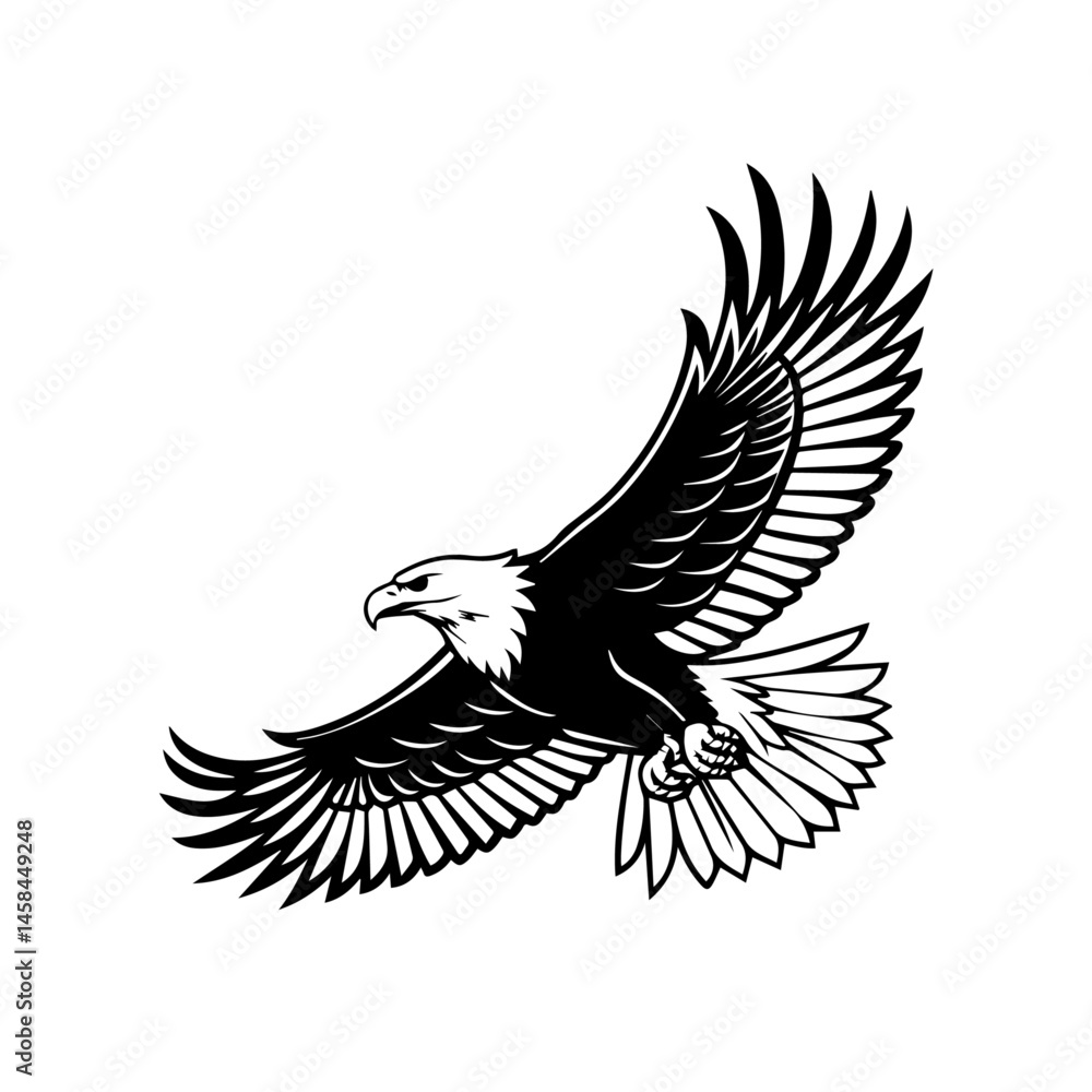 Obraz premium eagle vector illustration, Soaring Eagle