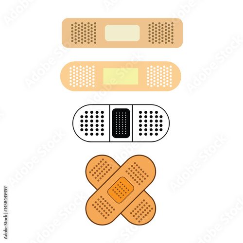 Versatile Bandage Vector Design for Medical Use.