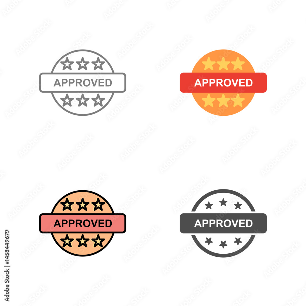 Obraz premium Approved Vector Icon