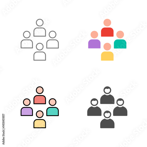 Network Group Vector Icon