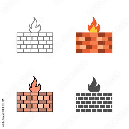 Firewall Vector Icon