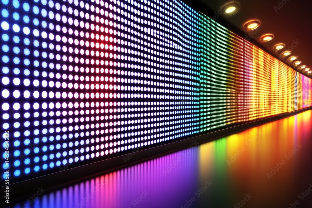 Obraz premium Vibrant LED wall display
