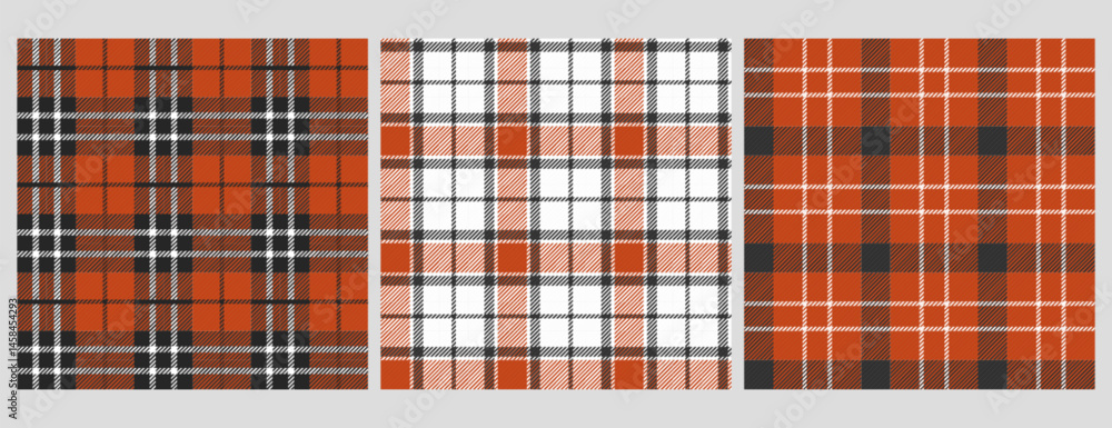 Picnic tablecloth plaid, gingham seamless pattern vector set. Traditional square check vichy tartan. Red napkin textile, grid blankets, checkered kitchen print. Abstract geometric checker backgrounds Picnic tablecloth plaid, gingham seamless pattern vector set. Traditional square check vichy tartan. Red napkin textile, grid blankets, checkered kitchen print. Abstract geometric checker backgrounds