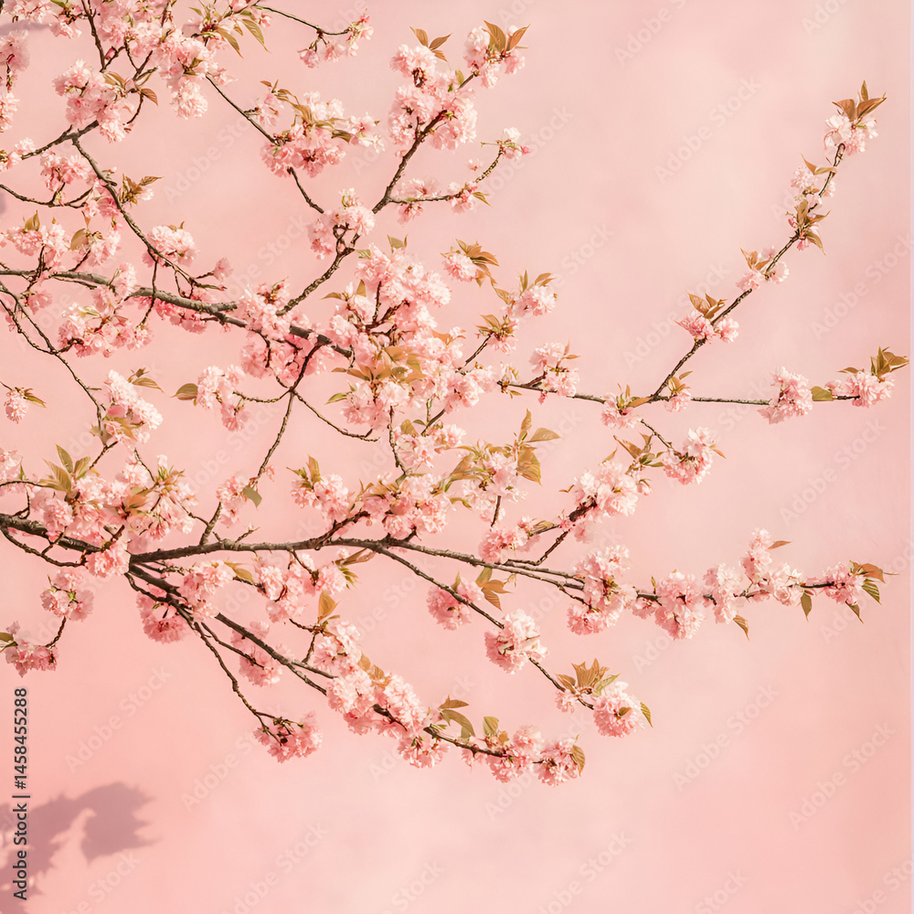 Delicate cherry blossom branches spring garden nature photography pastel background serene view floral beauty Delicate cherry blossom branches spring garden nature photography pastel background serene view floral beauty