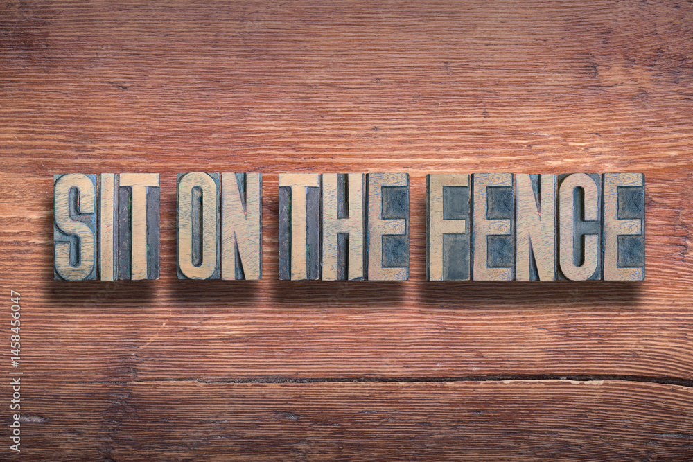 sit on the fence wood