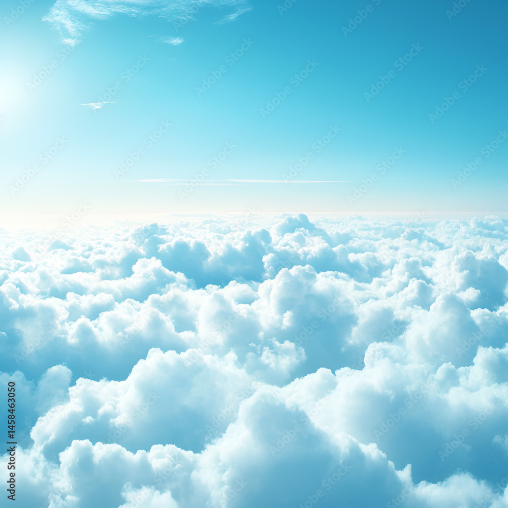 Fototapeta premium Serene cloud observation open sky scenic view tranquil environment aesthetic concept