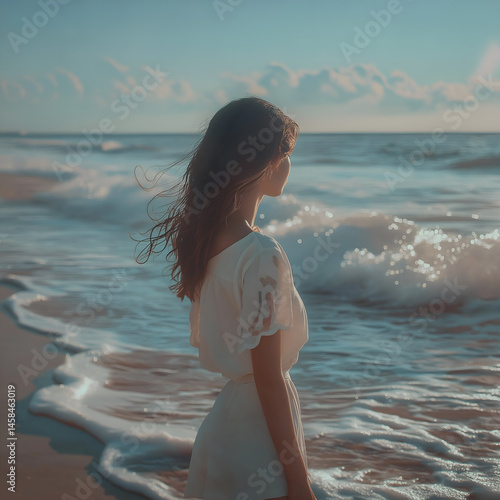 young woman on the beach