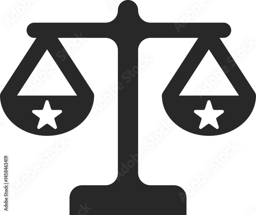 Libra zodiac solid icon symbolizing balance and harmony.