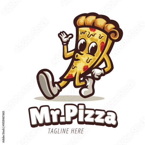 Pizza Cartoon Logo