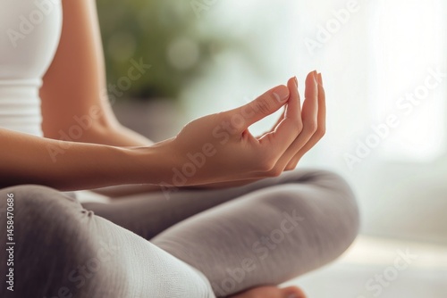 Wallpaper Mural open hands resting on lap during deep breath Torontodigital.ca