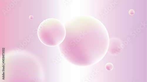 Soft pastel bubbles on gradient background.