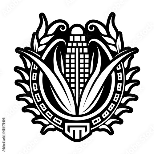 A solid style icon depicting corn