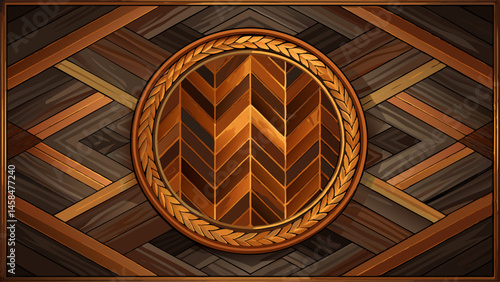 dark wood parquet textured copy space frame background  Very beautiful