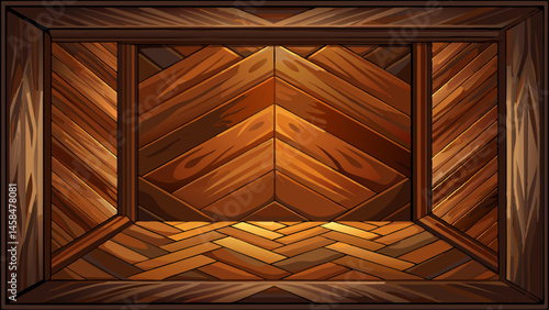 dark wood parquet textured copy space frame background  Very beautiful
