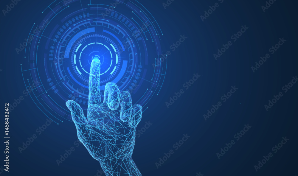 © Oleh - Digital hand touch. Technology innovation, AI system, futuristic innovative solution