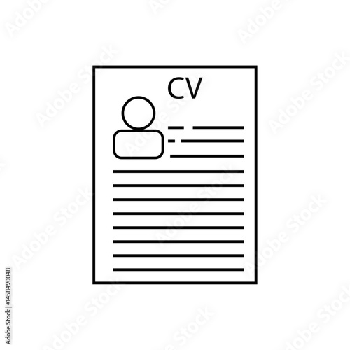 Curriculum vitae icon on white