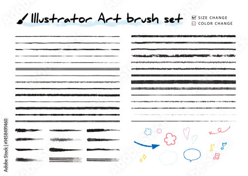 adobe Illustrator用アートブラシセット