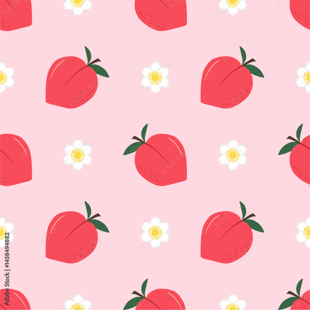 Seamless pattern with peaches for banners, cards, flyers, social media wallpapers, etc. Seamless pattern with peaches for banners, cards, flyers, social media wallpapers, etc.