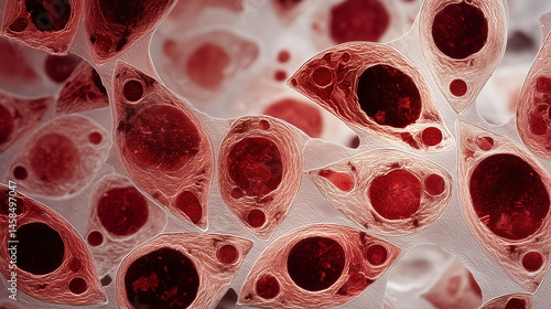 Toxoplasma gondii tachyzoites with crescent-shaped bodies and apical complex visible under a microscope