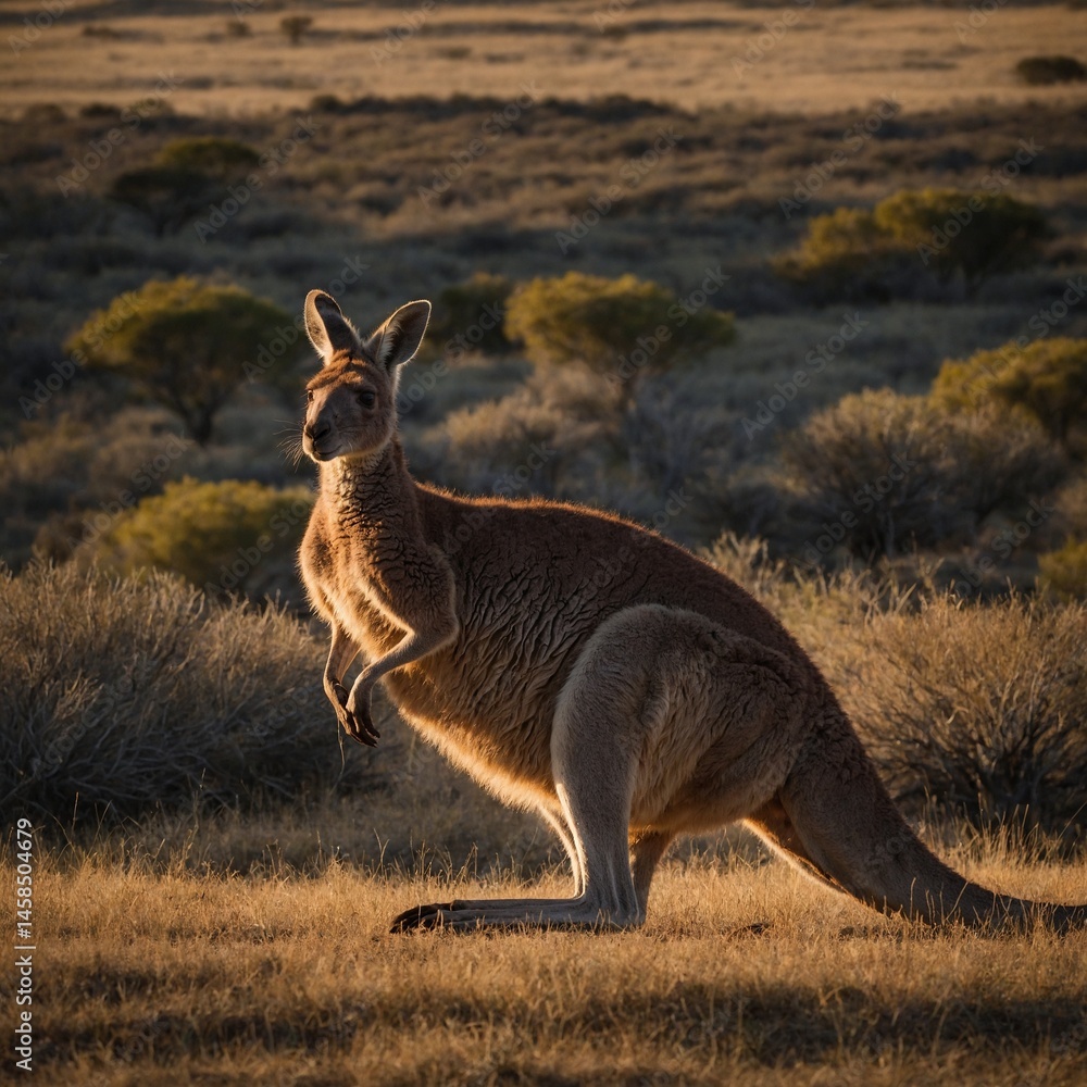 Kangaroo Bounding Across a Sunlit Plain Kangaroo Bounding Across a Sunlit Plain