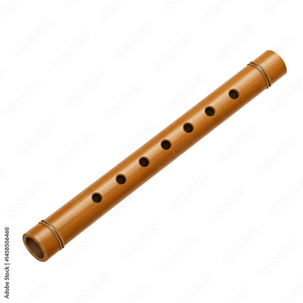 Naklejka premium flute on white background