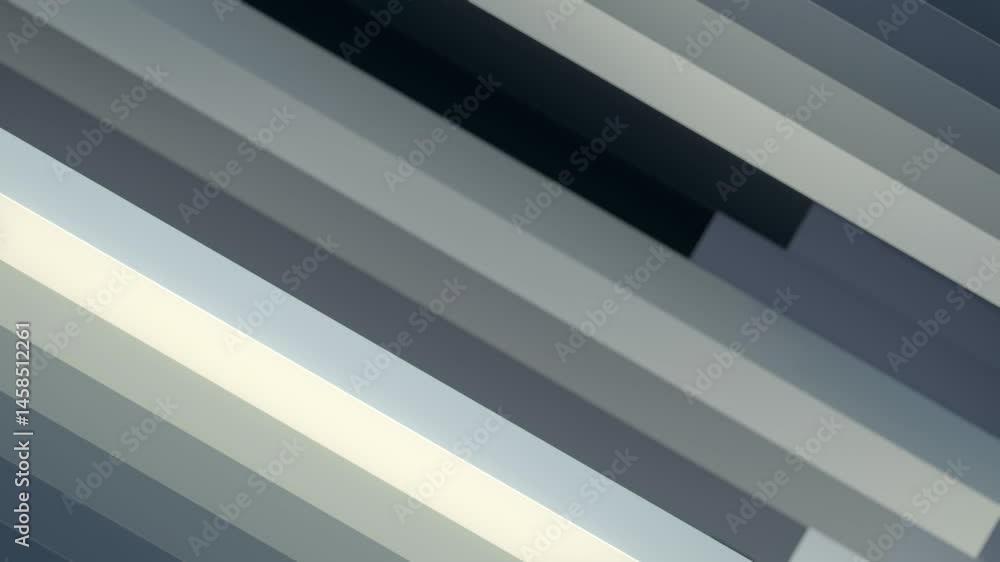 Digital loop animation with smoothly lined volumetric rectangles. The shapes move synchronously, creating an effect of geometric harmony and visual calm. 3d rendering 4K Digital loop animation with smoothly lined volumetric rectangles. The shapes move synchronously, creating an effect of geometric harmony and visual calm. 3d rendering 4K