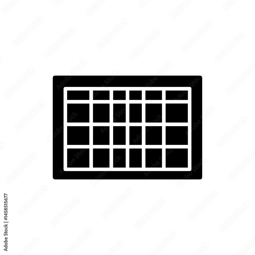 Texture Mapping Grid Icon Over Box Black Style Representing 3D Modeling Texture Mapping Grid Icon Over Box Black Style Representing 3D Modeling
