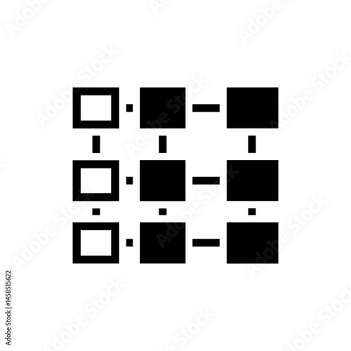 Render Queue Icon Multiple Frame Boxes Black Filled