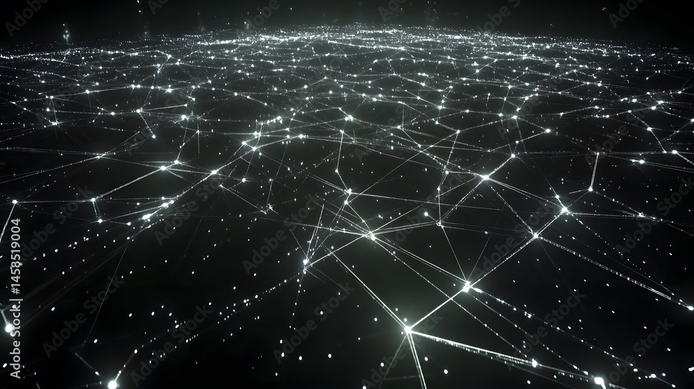 Obraz premium Abstract network design of interconnected points.