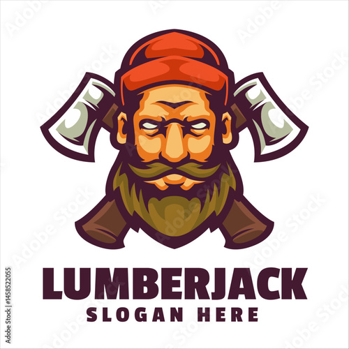 Lumberjack Worker Logo