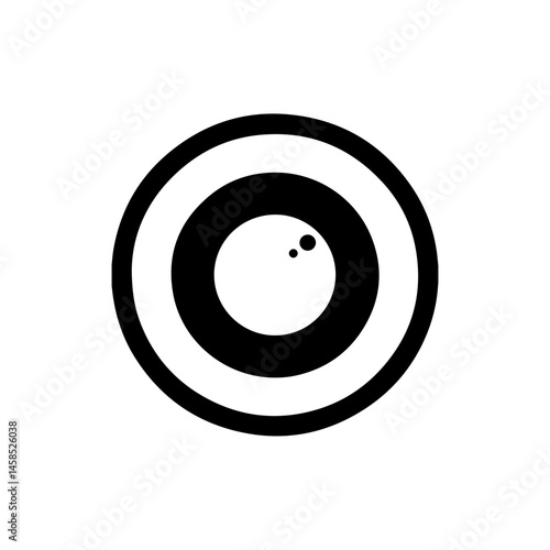 Lens Filter Attachment Round Black Filled Icon