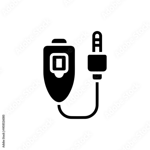 Shutter Release Remote Cable Icon Black Filled Design