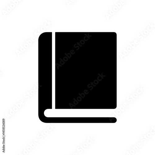 Photo Album Closed Cover Icon Black Filled