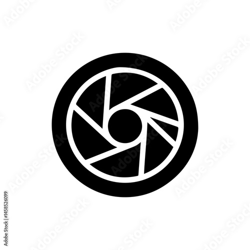 Shutter Speed Dial Setting Icon Black Filled Design