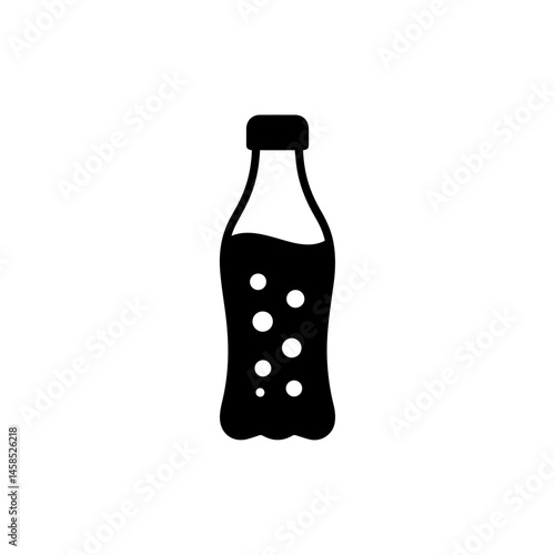 Bottle of Soda with Bubbles Icon