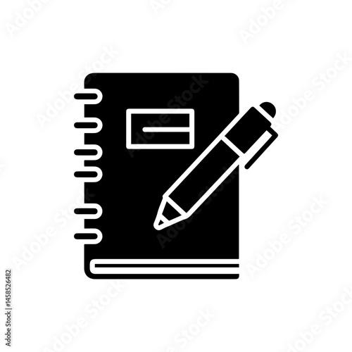 Notebook and Pen on Cloth Icon
