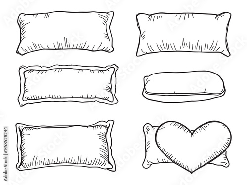 Bolster Pillow Minimalist Vector Art