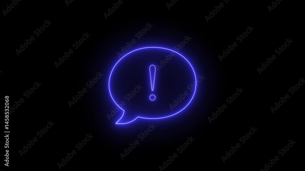 Futuristic glowing exclamation mark with plexus lines and glitter particles. Realistic bright night signboard. . Futuristic glowing exclamation mark with plexus lines and glitter particles. Realistic bright night signboard. .