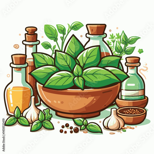 herb, fresh, leaf, green, basil, italian, background, herbal, food, raw, healthy, isolated, culinary, vegetarian, ingredient, vegetable, white, natural, organic, cooking, spice, closeup, plant, leaves