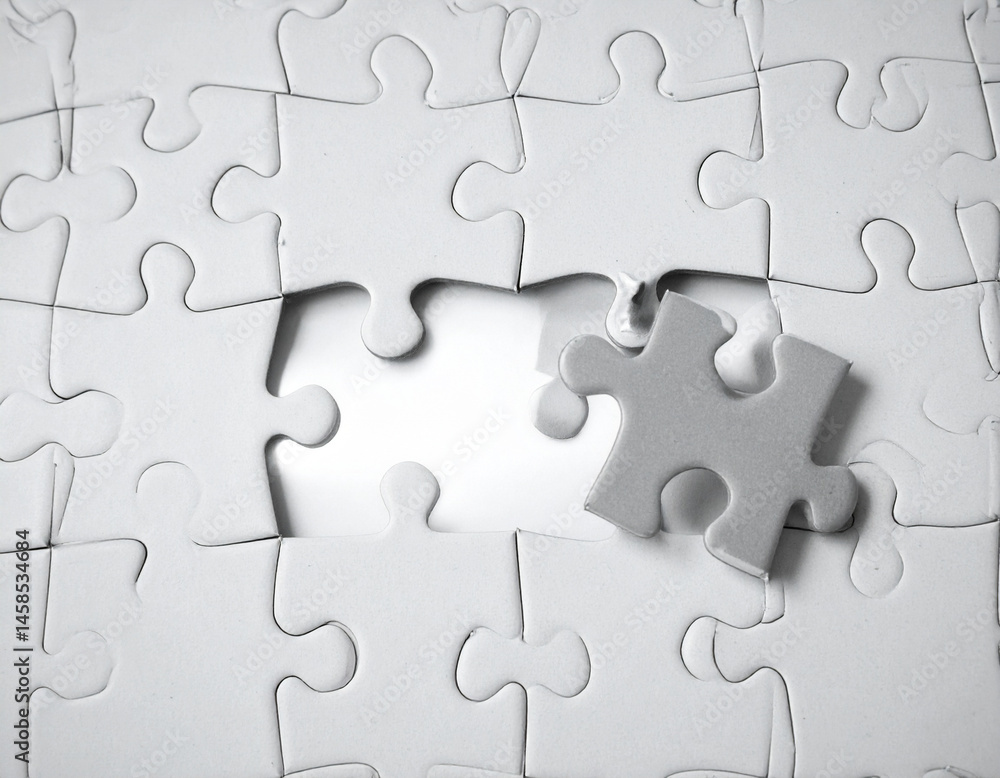 Puzzle pieces not fitting together show disrupted commerce. Puzzle pieces not fitting together show disrupted commerce.