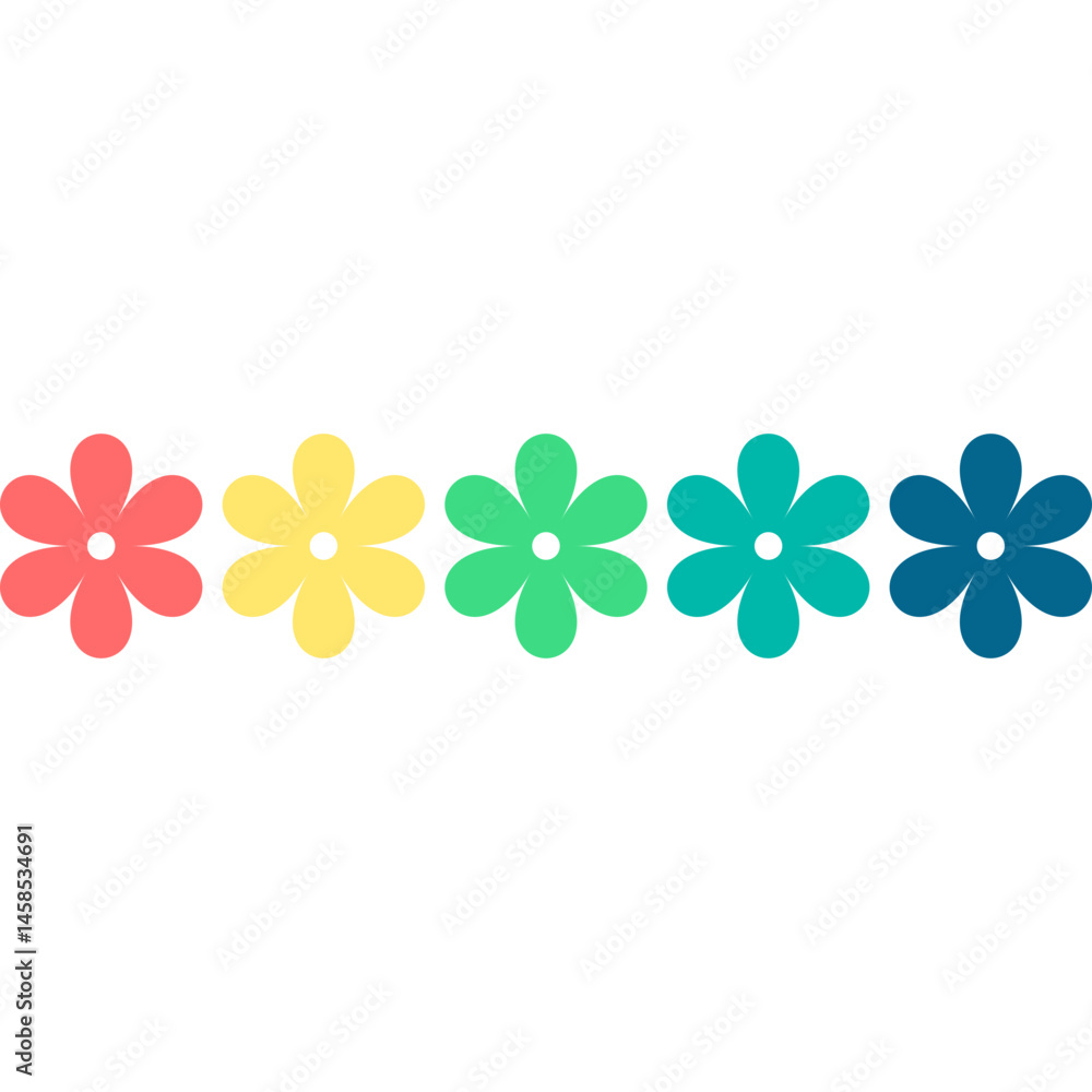Fototapeta premium Rainbow Flowers Decoration