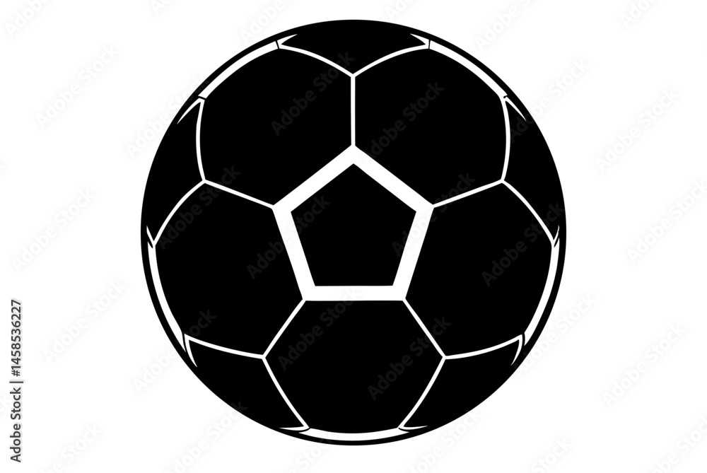 Fototapeta premium soccer ball vector silhouette