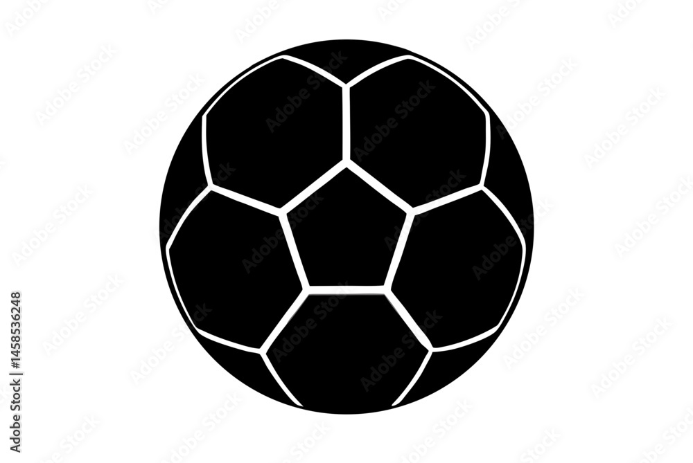 Fototapeta premium soccer ball vector silhouette