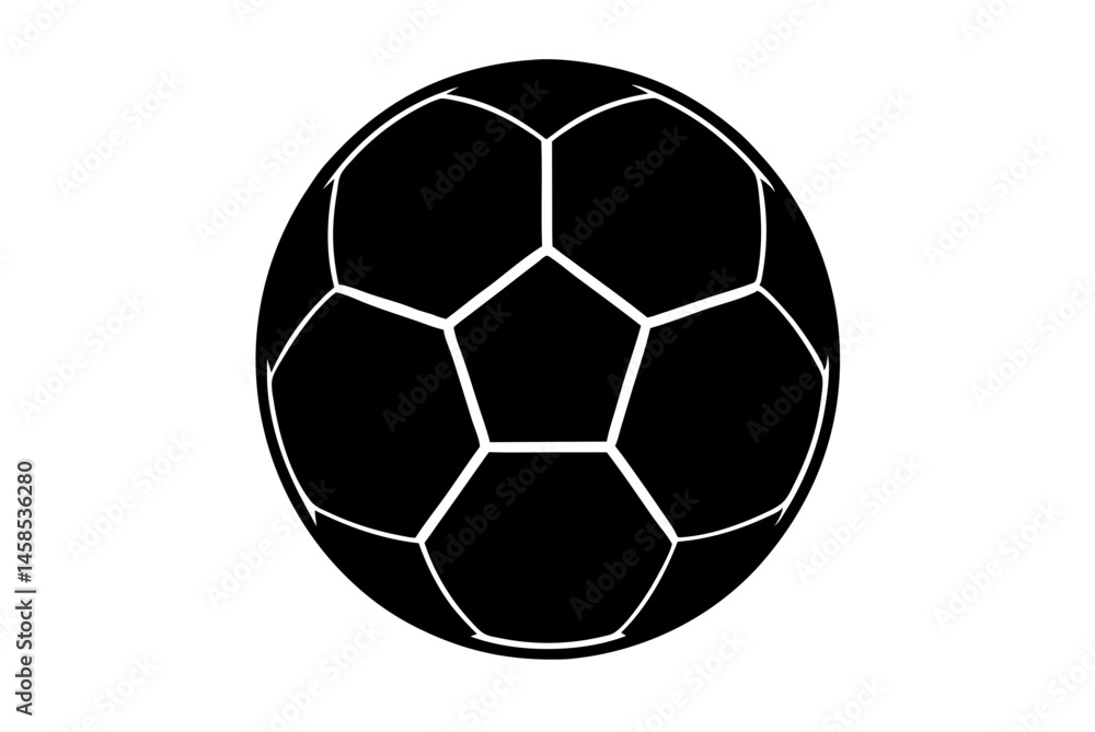 Naklejka premium soccer ball vector silhouette