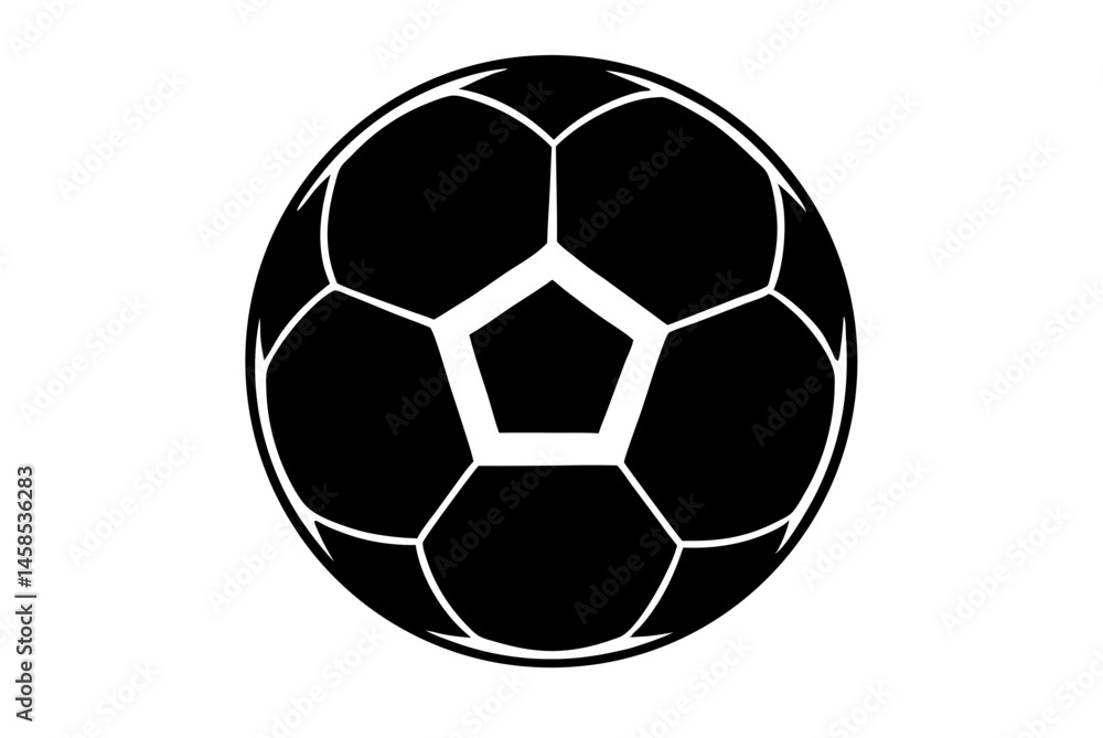 Fototapeta premium soccer ball vector silhouette