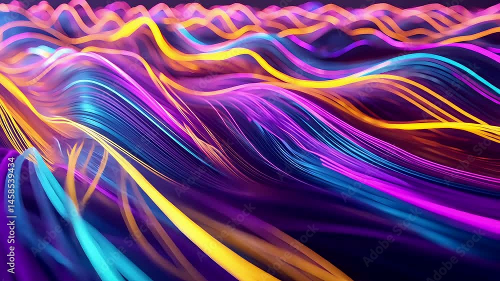 Colorful Light Waves Flowing Abstract Background Motion Colorful Light Waves Flowing Abstract Background Motion
