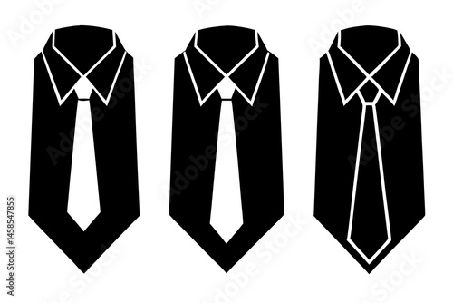 shirt and tie silhouette vector illustration