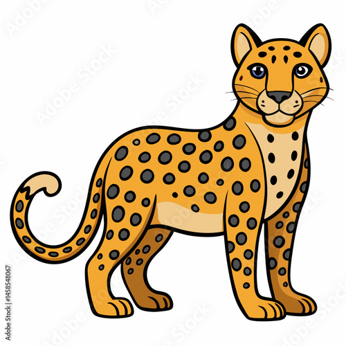 sleek design leopard vector
