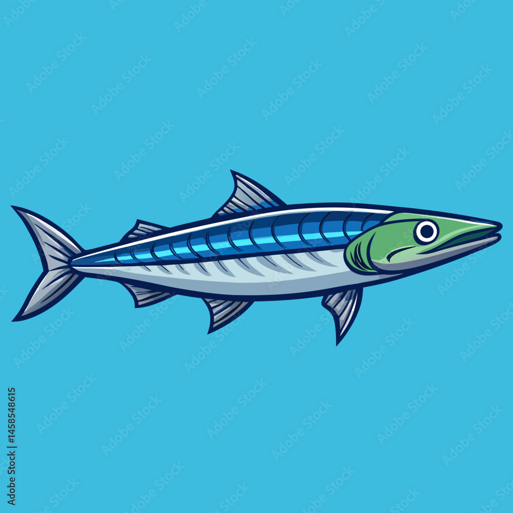 sleek design mackerel fish vector sleek design mackerel fish vector