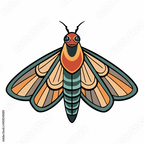sleek design moth vector